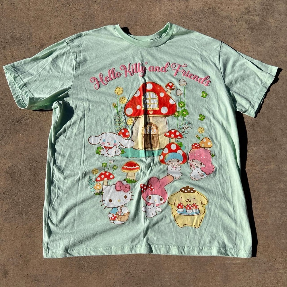 Hello Kitty Light Green Short Sleeve Tee